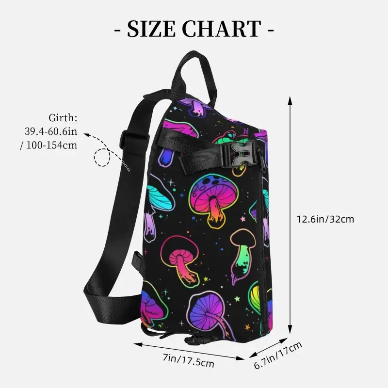 Грибы цветы нагрудная сумка рюкзак через плечо для мужчин водонепроницаемые