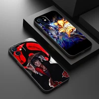 naruto anime phone case for funda iphone 13 12 11 pro max mini x xr xs max 6 6s 7 8 plus soft silicone cover black celular