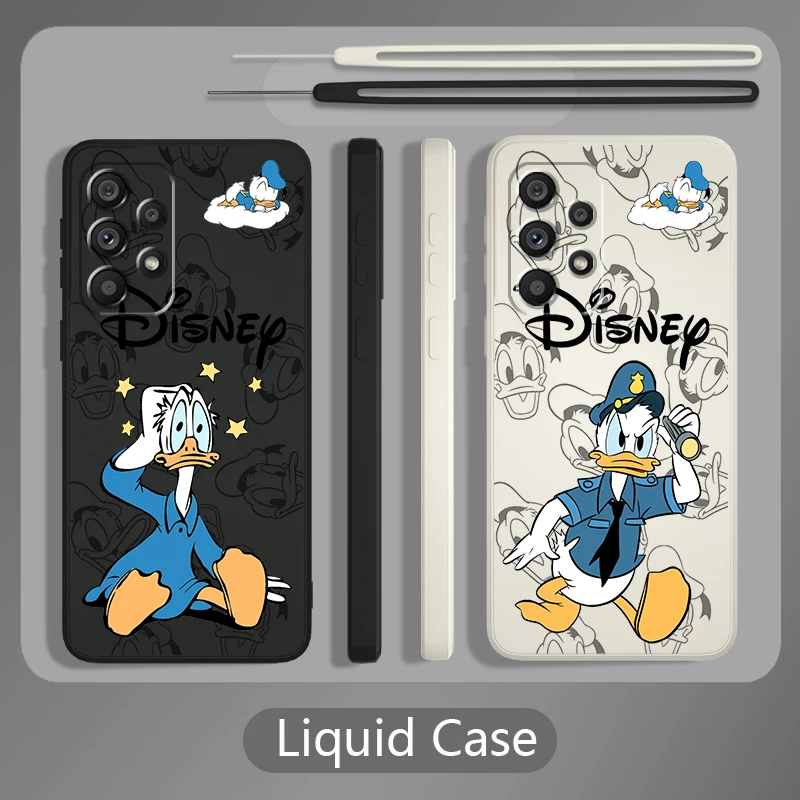 

Liquid Rope Phone Case For Samsung A73 A53 A33 A52 A32 A23 A22 A71 A51 A21S A03S A50 A30 5G Donald Duck Cool Cover Shell Capa