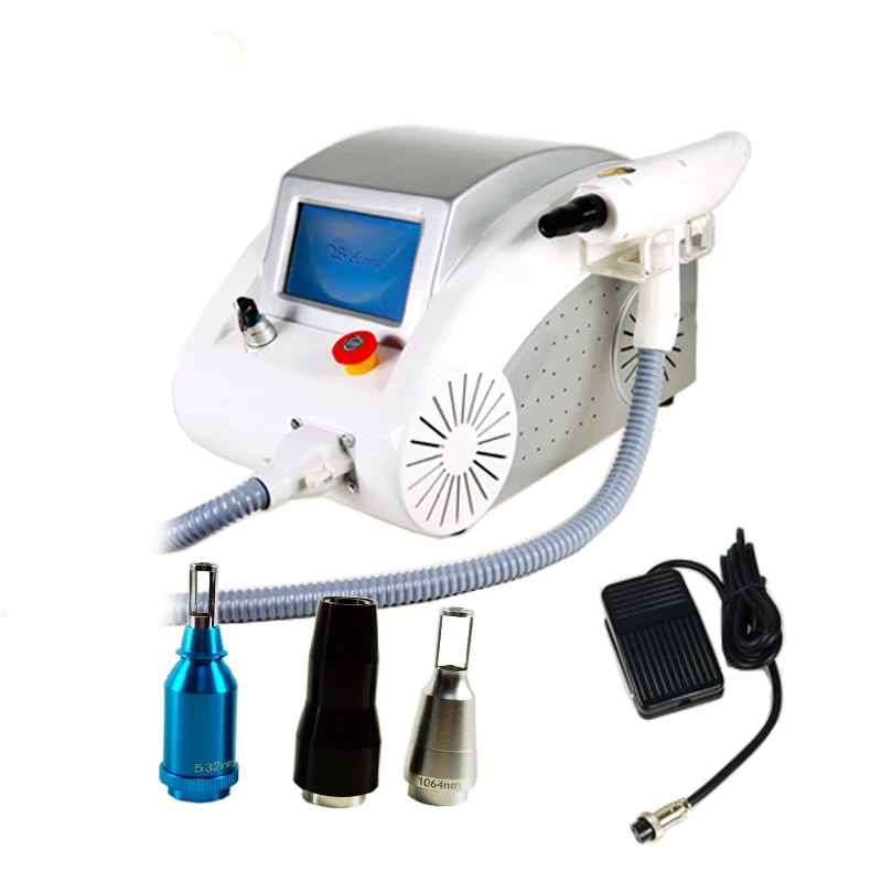 

Hot selling 1064nm & 532nm Q Switched nd Yag Laser machine for tattoo removal eyebrow pigment wrinkle removal black doll carbon