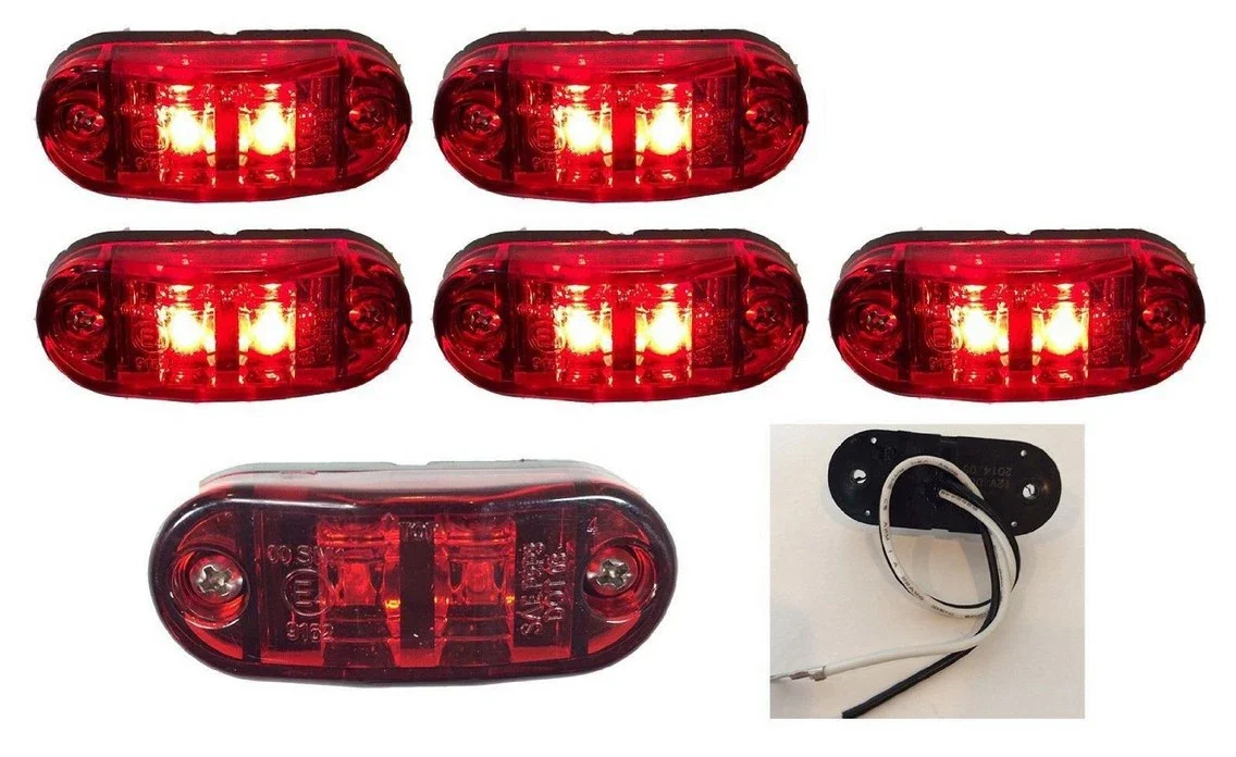 10 шт. 2 5 &quotянтарно-красный прицеп светодиодный габаритный мини-светильник с