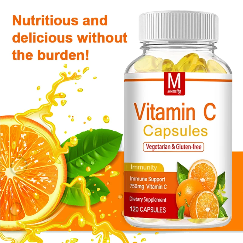 

Natural Vitamin C Capsule Supplement Antioxidant Immune Support Fades Spots Pigmentation Anti Wrinkle Whitening Skin