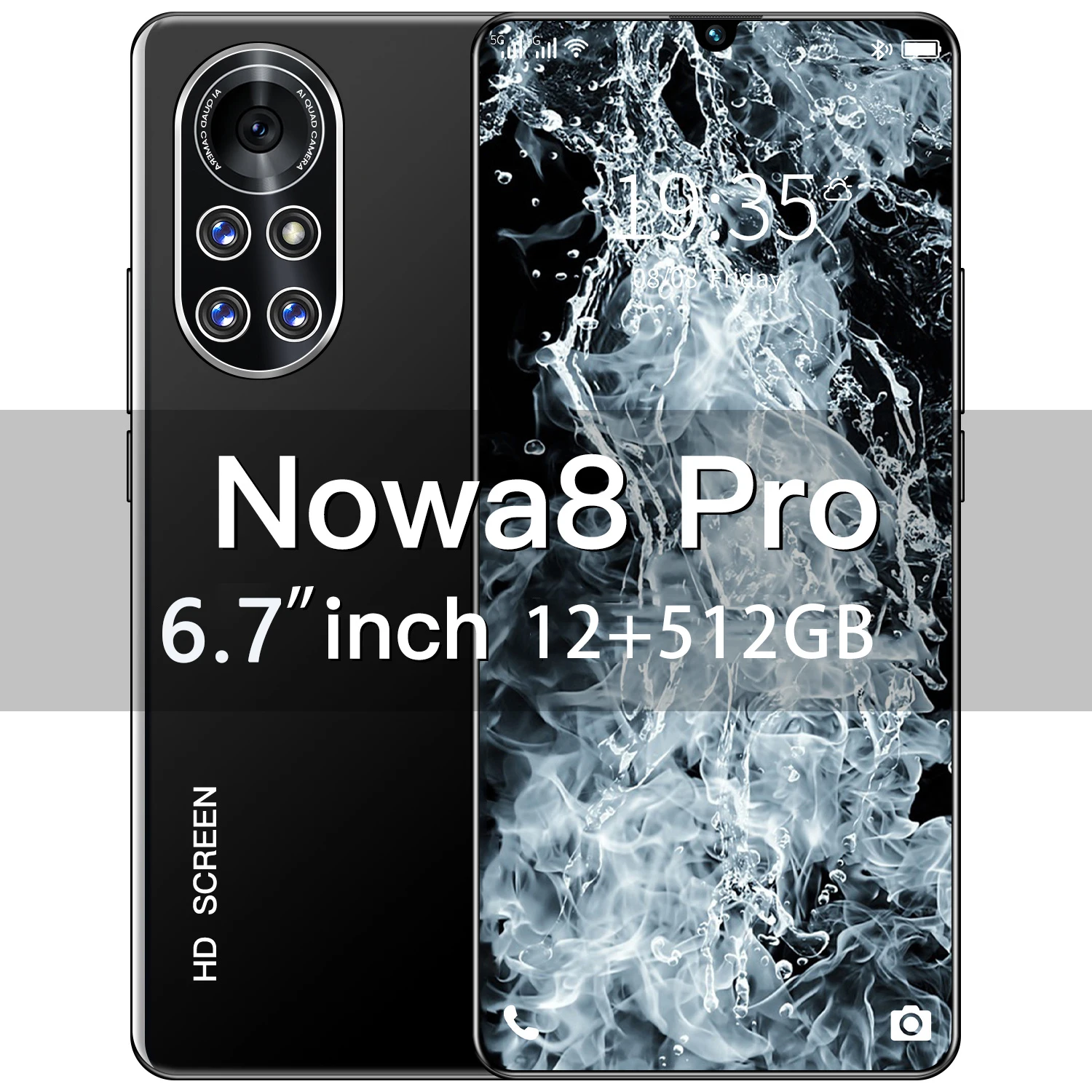 

2022 новый оригинальный новый телефон Nowa8 Pro 6,7 дюймов 12 Гб + 512 ГБ 6800 мАч смартфоны 24 + 48 Мп 10-ядерный MTK6889 5G мобильный телефон