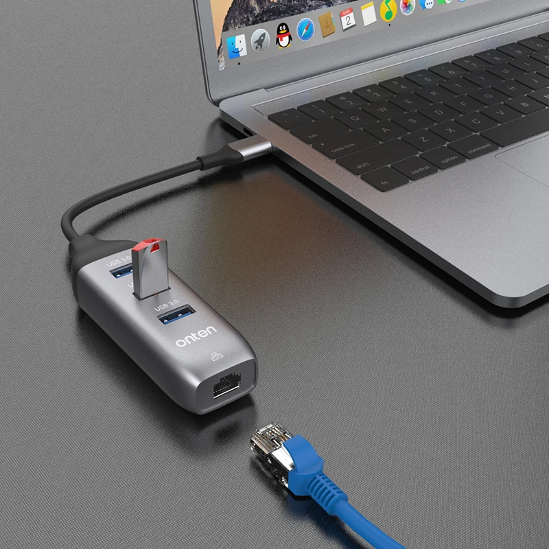 

USB C 3,0 разветвитель универсальный тип C к RJ45 Gigabit Ethernet USB HDMI 4K док-станция для MacBook Chromebook кабель адаптер конвертер