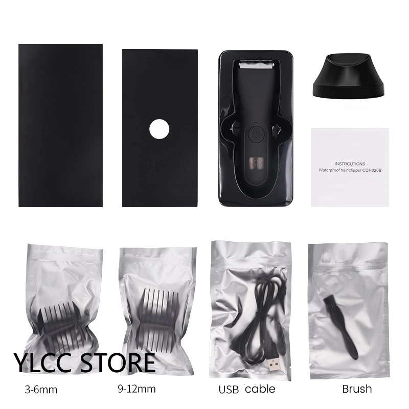 Водонепроницаемый триммер для волос на теле шарики бритва мужчин Лобковая