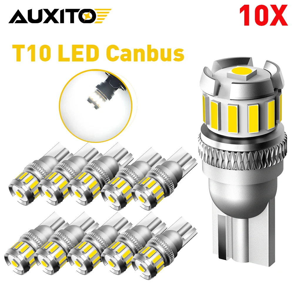 

Светодиодные лампы AUXITO T10 W5W, 10/2 шт.