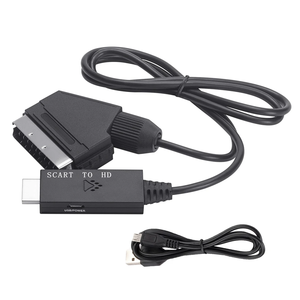 

Scart To HDMI-compatible TV Audio Video Adapter 1080P HDMI To SCART Converter Cord DC 5V Micro USB Cable for HDTV/DVD/Sky Box