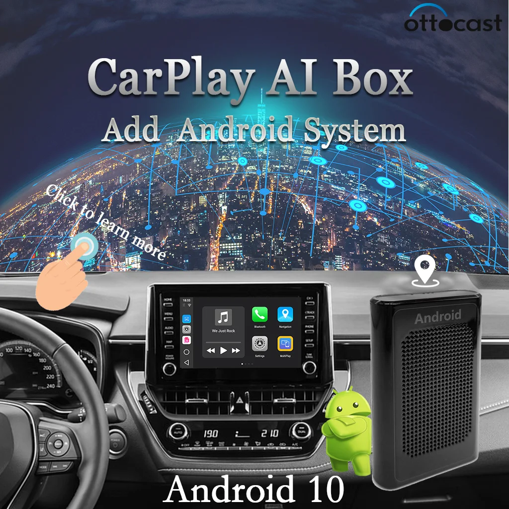 Беспроводной Android авто CarPlay ai box 2 + 32 ГБ с 4G Youtube Box мультимедийный плеер добавление