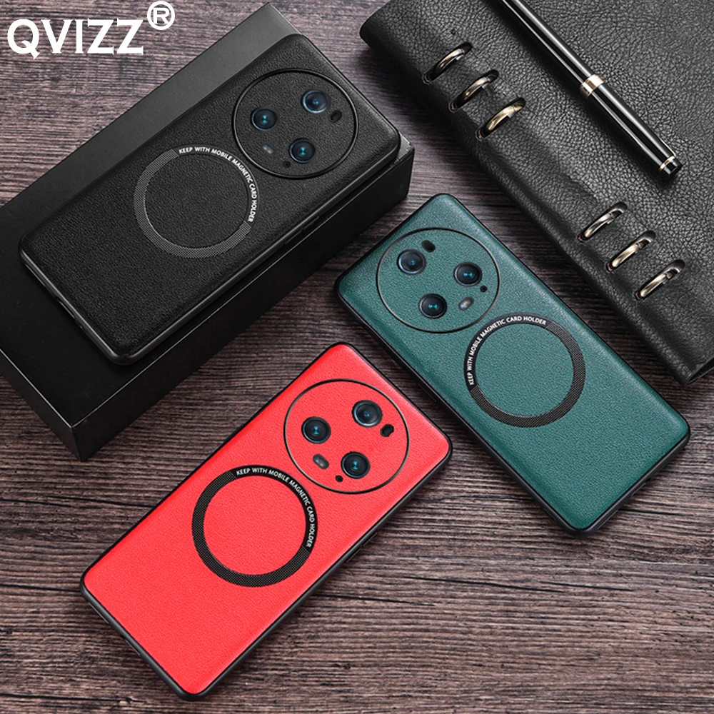 

Leather Magnetic Charge Case for Huawei Honor Magic5 Pro Luxury Soft Silicon Hard Armor Shockproof Phone Cover HonorMagic5Pro