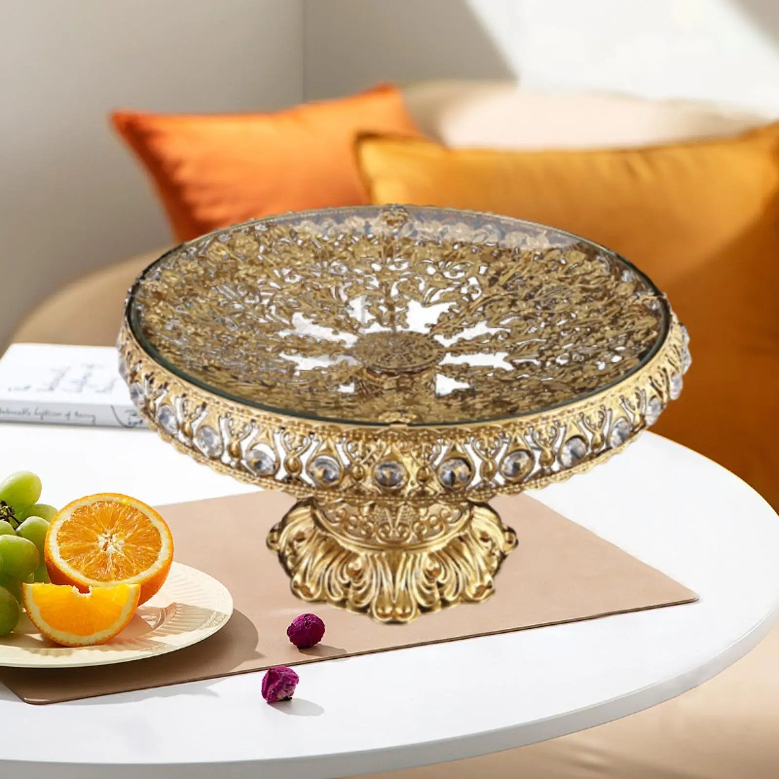 Стеклянная тарелка с фруктами домашний декор подставка для торта корзина хлеба