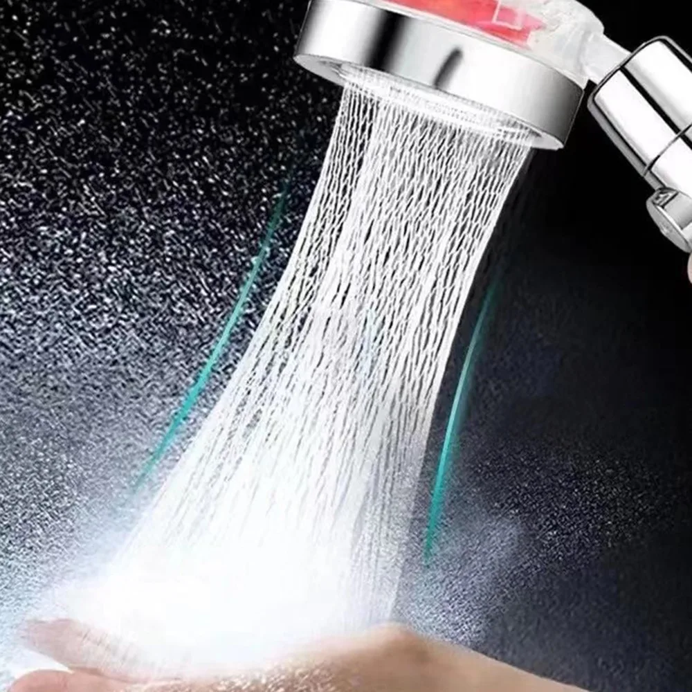 

Turbo 360 Degrees Rotated Fan Shower Head High Pressure Water Saving Spray Adjustable Showerhead Filters Bathroom Accessories