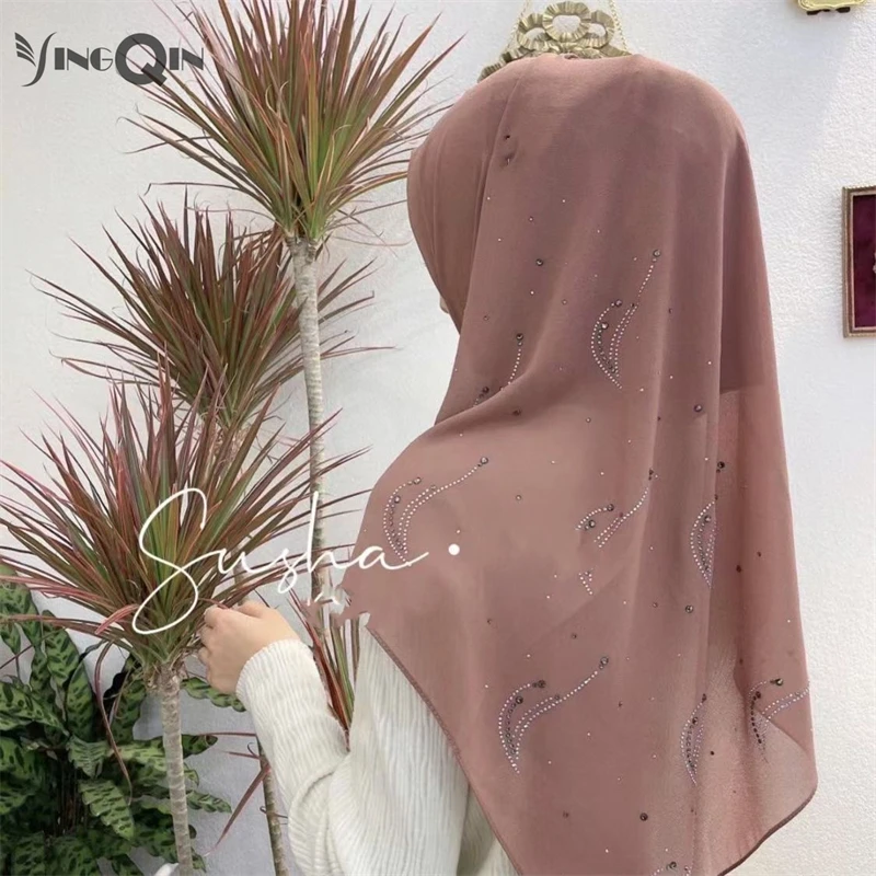 Muslim Women Headscarf Freeshipping Chiffon Summer Malaysia Silk Shawl Scarf Hijab Hat Islam Saudi Arabia Headwrap New Fashion