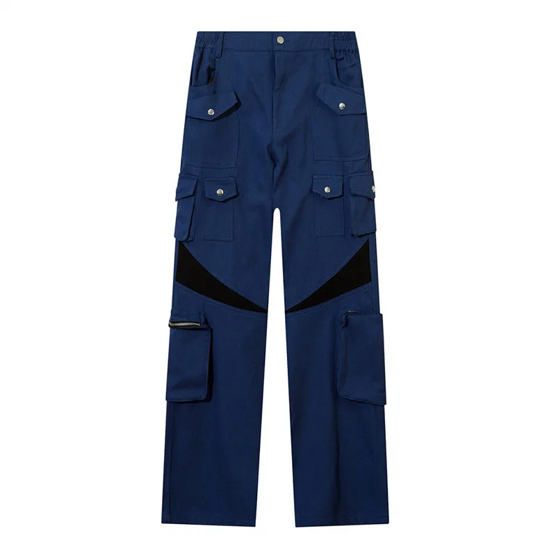 

Брюки-карго FEWQ мужские прямые, повседневный комбинезон с несколькими карманами, брюки в стиле сафари, весна 2023