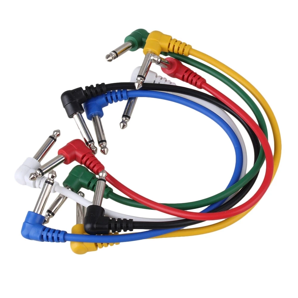

6 x Guitar Patch Cable Effects Pedal Cords Amplifier Cord