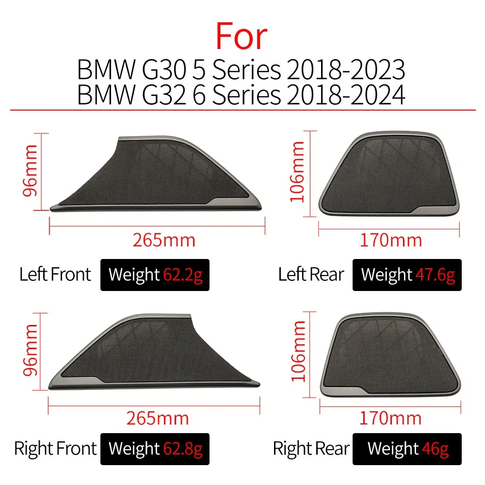 Фото Для BMW G30 G32 5 и 6 серий 520 525 528 535 630i: Накладка на решетку динамика внутренней двери Harman Kardon (аудиосистема) №3
