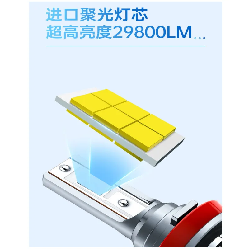 H1 H4 H7 H11 Светодиодная лампа для фар 5000LM 65 Вт 9005/HB3 9006/HB4 9012 Автомобильная фара Mini Canbus