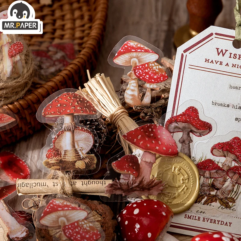 Mr.paper 40Pcs/Bag Plant Flower Series Decorative Diary Sticker Scrapbook Planner Decorative Stationery Sticker