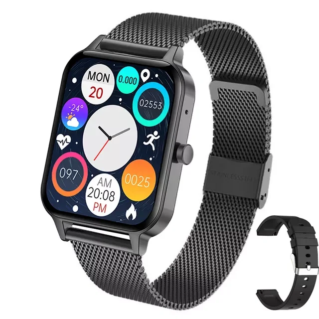 

Smart Watch Women Men Full Touch Screen Bluetooth Call Custom Dial MP3 Music Player Smartwatch Link TWS