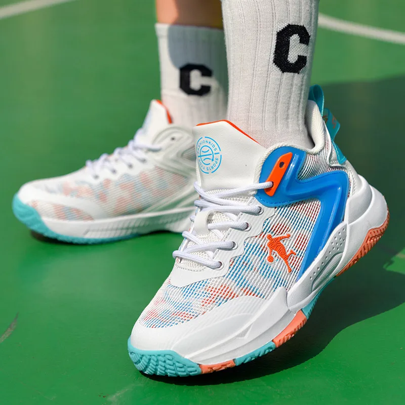 Summer Fashion Soft Mesh Basketball Shoes Boy Girl Breathable Comfortable Kids Basketball Sneakers Non-slip Children's Sneakers