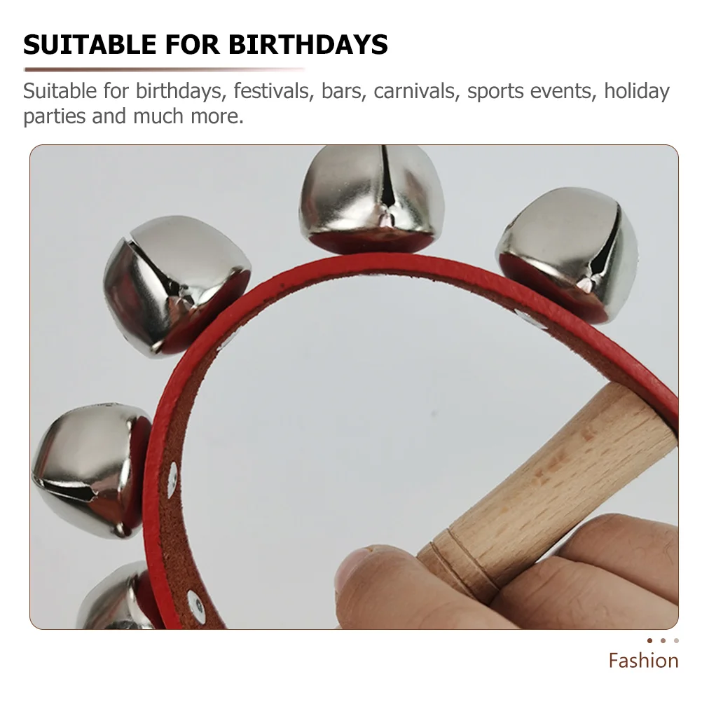 Ручной ударный инструмент с пятью колокольчиками деревянный колокольчик