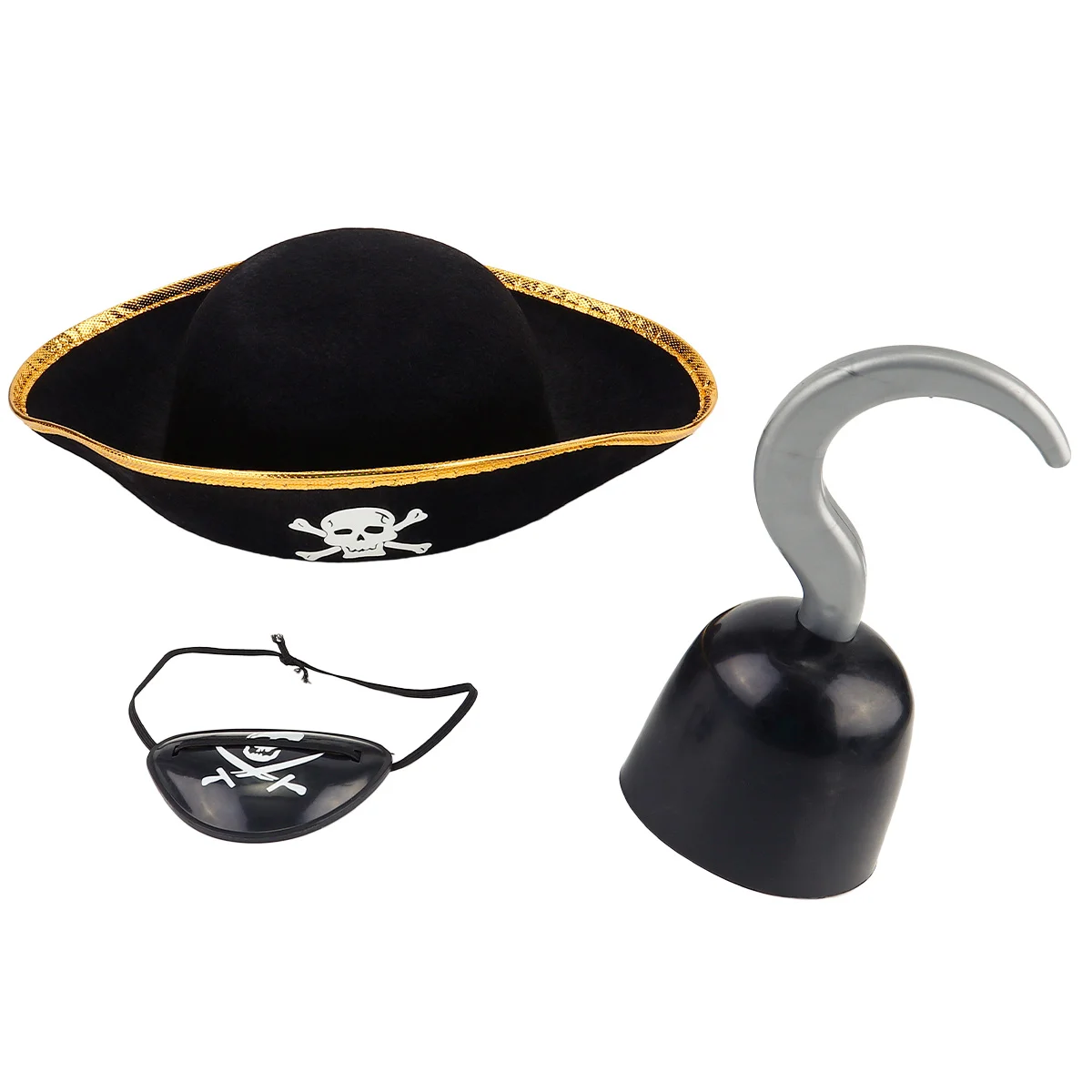 

3Pcs Hat Hooks Set Pirate Hat Pirate Pirate Hook Hand Hat Hooks Accessories for Kids and Boys