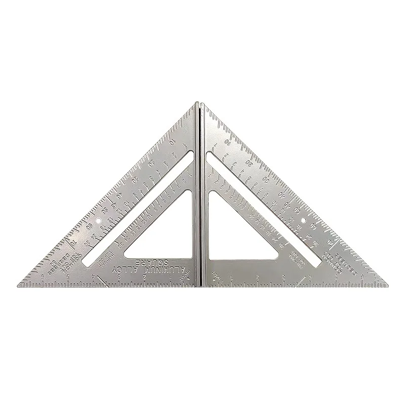 Yunbei серебристый 7-дюймовый дюймовый алюминиевый измерительный квадрат для