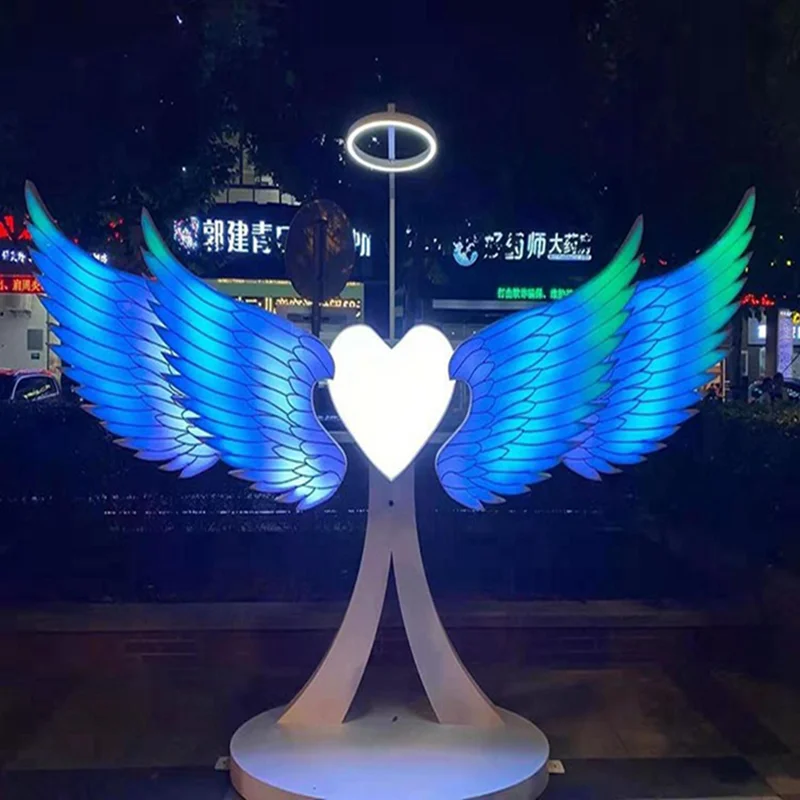 

Wings of LED Luminous Angels online celebrity Punch Photo Wings Shopping Mall Activities Warm-up Props