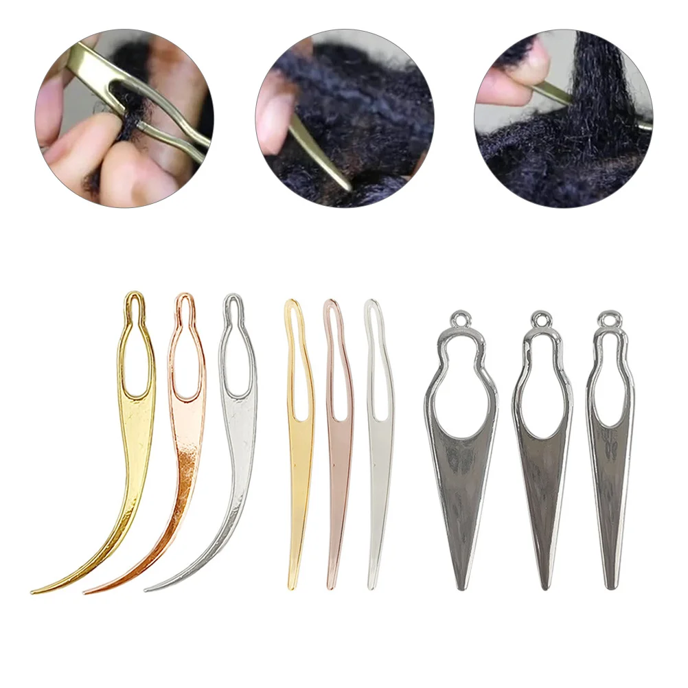 

9 Pcs Dreadlocks Hair Pins Locking Tool Retighten Crochet Hooks Weave Alloy