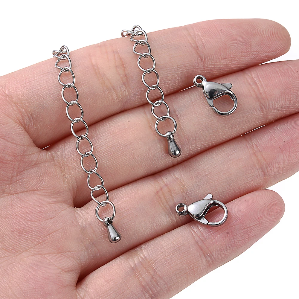 Застежки-карабины из нержавеющей стали для изготовления ювелирных изделий