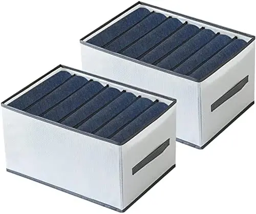 

Cajon Organizador Armario Ropa Jerseys Gruesos Malla, Organizadores Pantalones Camisetas Rigido Doblados, Blanco Wardrobe Clothe