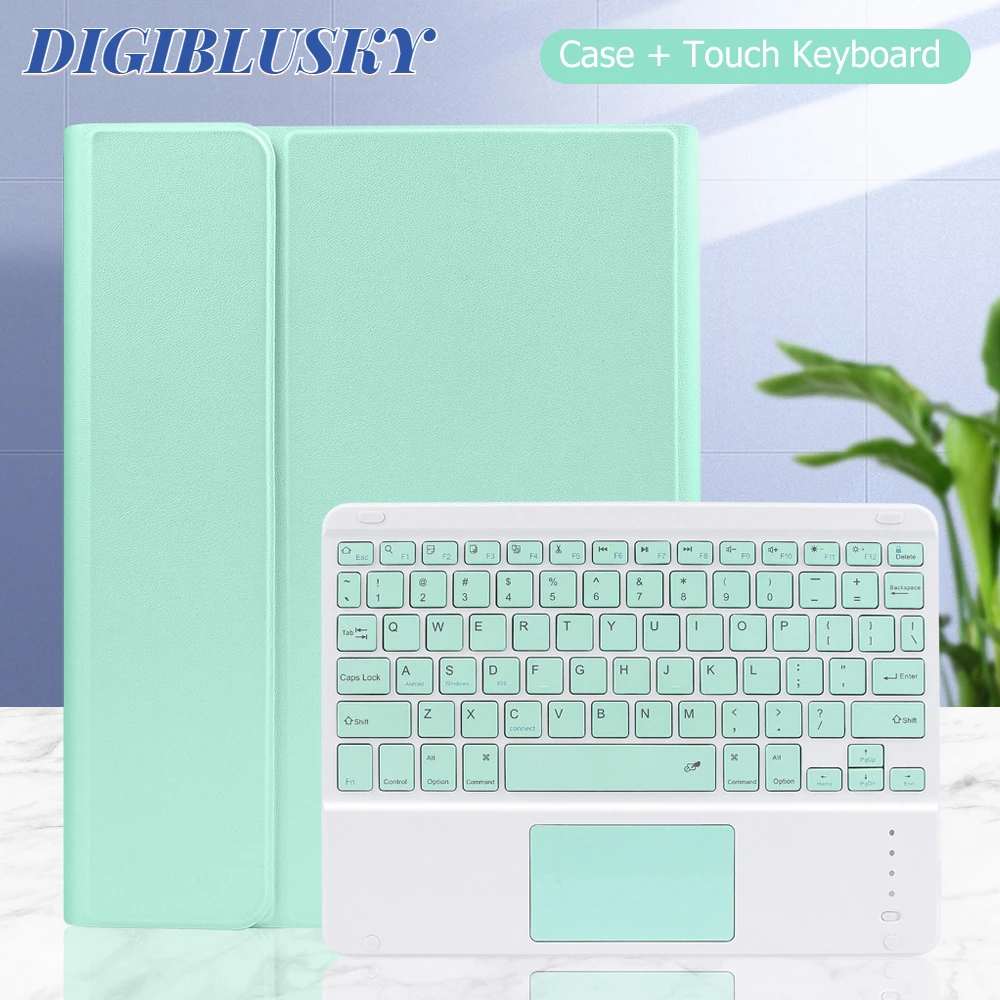 

Touchpad Bluetooth Keyboard For ipad 2019 10.2 2020 iPad Pro 11 2017 2018 IPad 9.7 Air2 Case Wireless Keyboard with Leather case