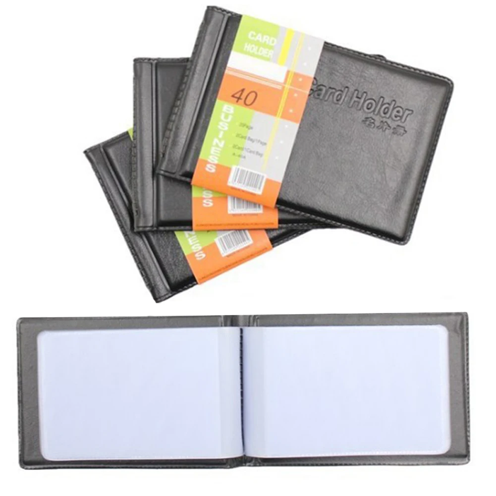 

40 Bits Credit Card Holder Business Bank Card Pocket PVC Large Capacity Card Cash Storage Clip Organizer Case Wallet Cardholder