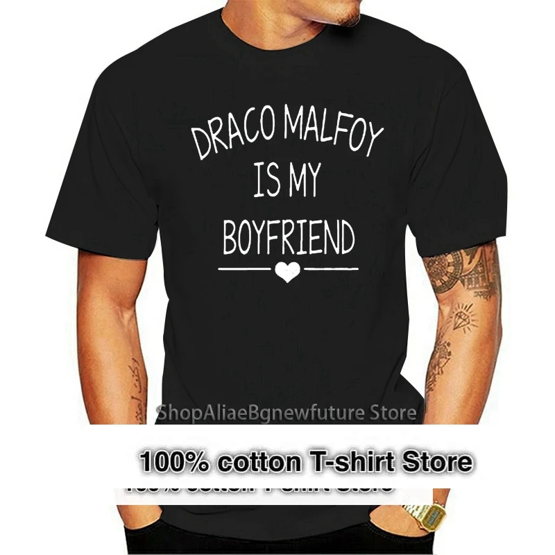 

Draco Malfoy это мой парень, женская футболка с буквенным принтом, повседневная хлопковая забавная рубашка LZ