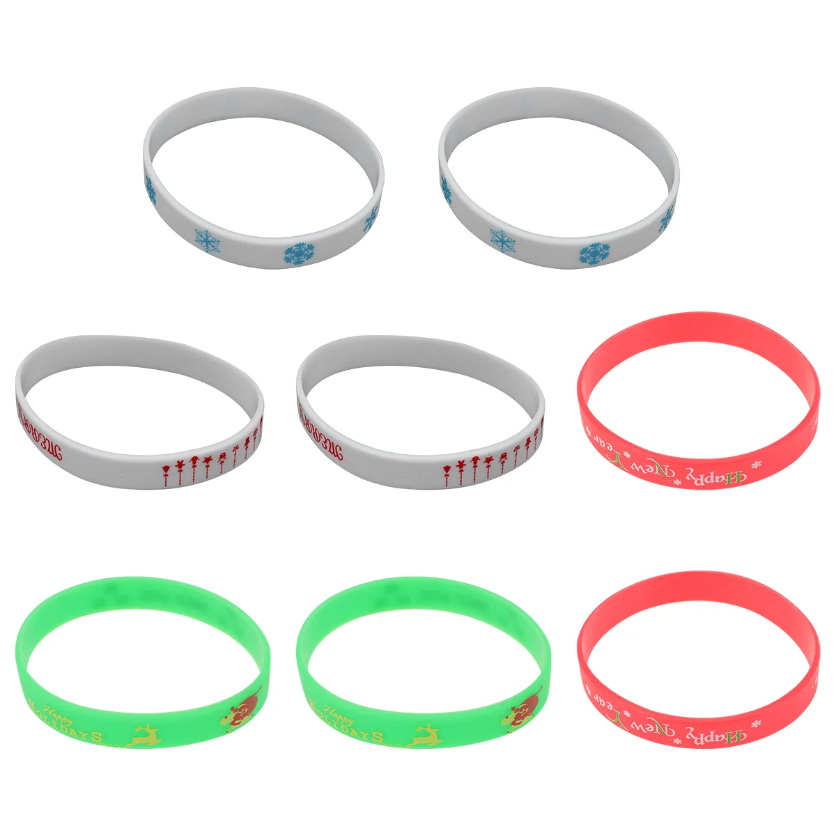 

8pcs Chic Funny Xmas Bracelet Gift Wristband for Banquet Party Festival