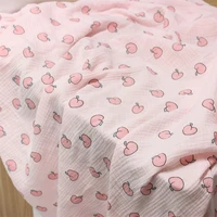135x50cm cotton texture crepe cartoon fruit printed sewing fabric making pajamas homewear cloth