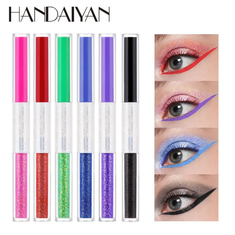 

Cosmetics Waterproof Eyeliner Pen 12 Colors Double Head Eyeliner Eyeshadow Liquid Eyeliner Shimmer Shiny Sequins Eyes Makeup