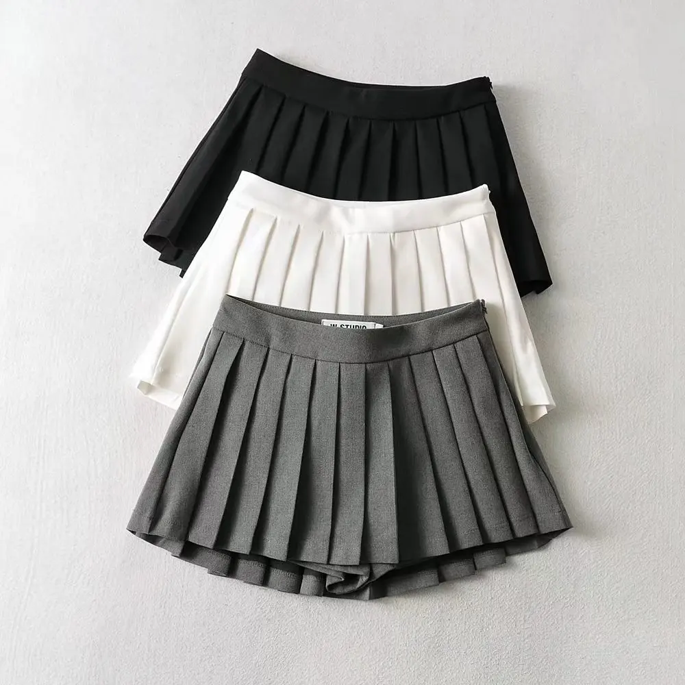 

2023Summer High Waist Skirts Women Sexy Mini Skirts Vintage Pleated Skirt Korean Tennis Female Short Skirts