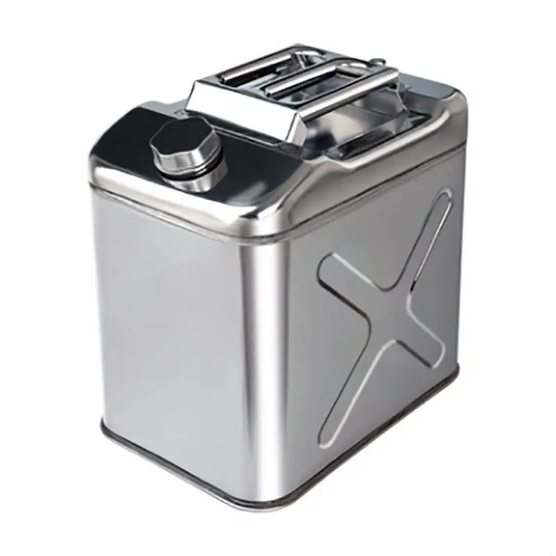 

5L 10L Litres 201 Stainless Steel Fuel Tank Petrol Storage Oil Jerrycan Gas Can Car Motorcycle Truck Car Fuel-jugs with Oil Pipe