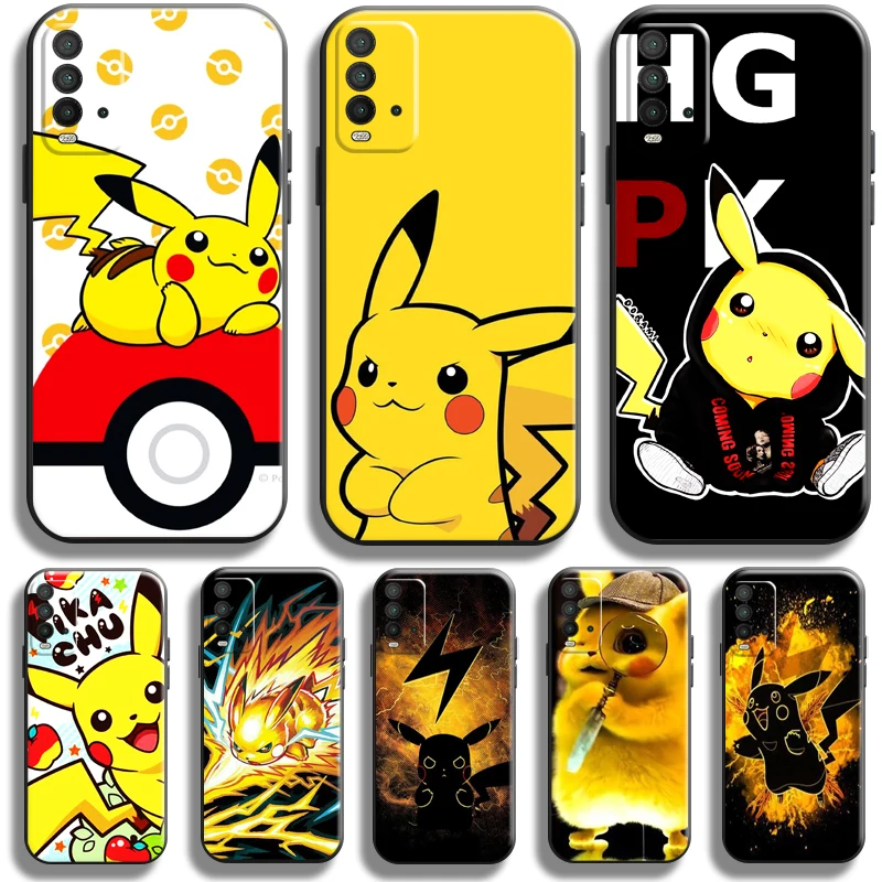 

Cute Pikachu Anime Pokemon For Xiaomi Redmi 10 9 9T 9A 9C Phone Case For Redmi Note 10 10S 10T 9 9S 9T 5G Case Funda