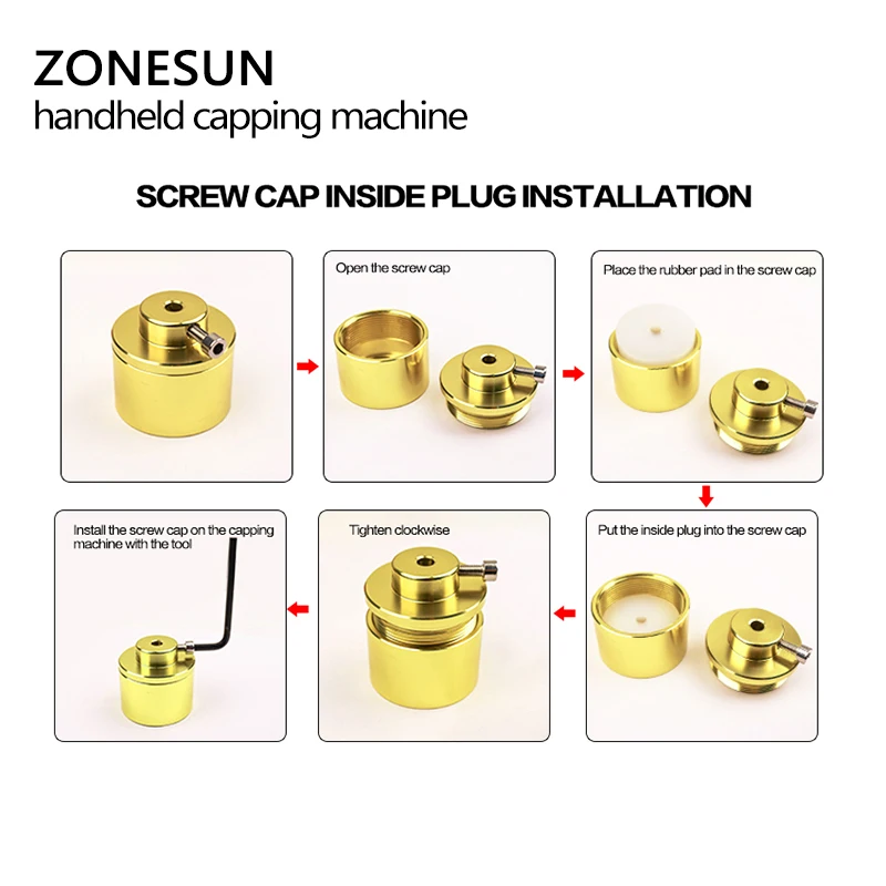 ZONESUN Manual electric Capping Machine screw plastic Drinks Water bottle capping machine capper | Инструменты