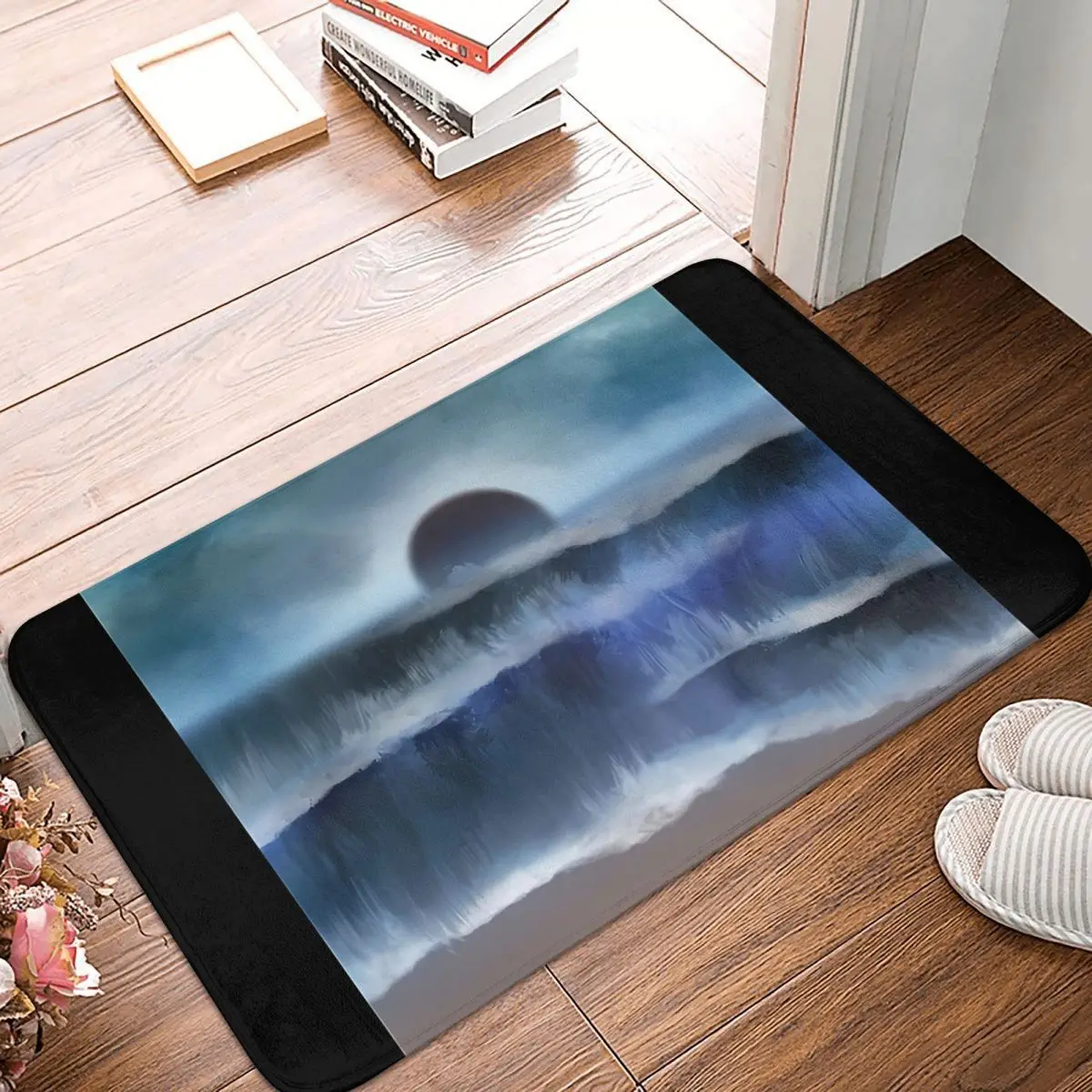 

Darkness Anti-Slip Doormat Kitchen Mat Ocean Hallway Carpet Welcome Rug Bedroom Decorative