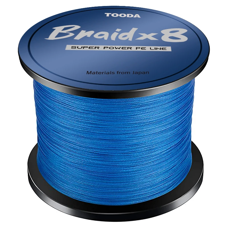 TOODA 8 Strands Fishing Line 1000M Multifilament Super Strong PE Braided 12LB-200LB  Japanese LIne Carp Fishing Accessories