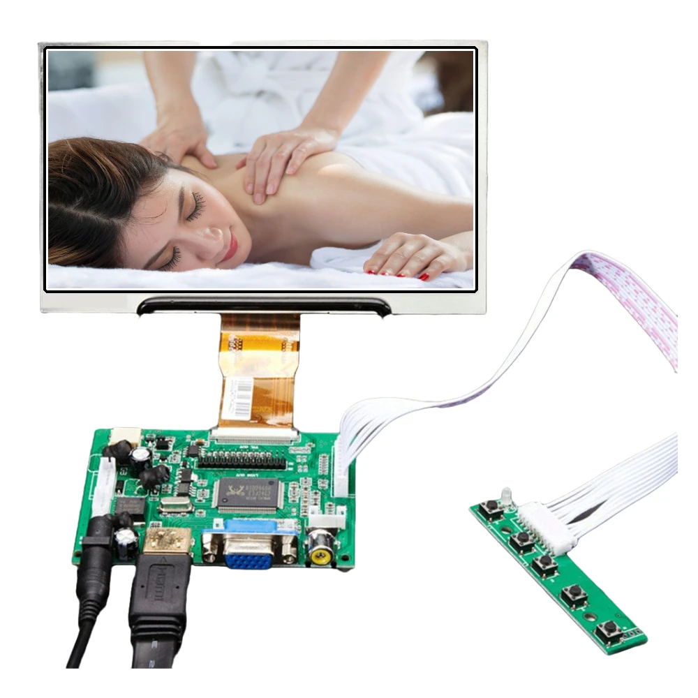 

7-дюймовый HD ЖК-экран, монитор высокого разрешения, Женский HDMI VGA для Lattepanda Raspberry Pi Banana Pi