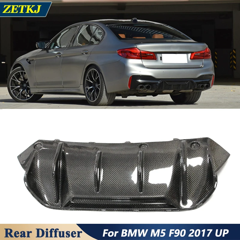 

M-образный диффузор для заднего бампера из углеродного волокна, комплект для тюнинга кузова автомобиля для BMW 5 серии M5 F90 2017, модификация
