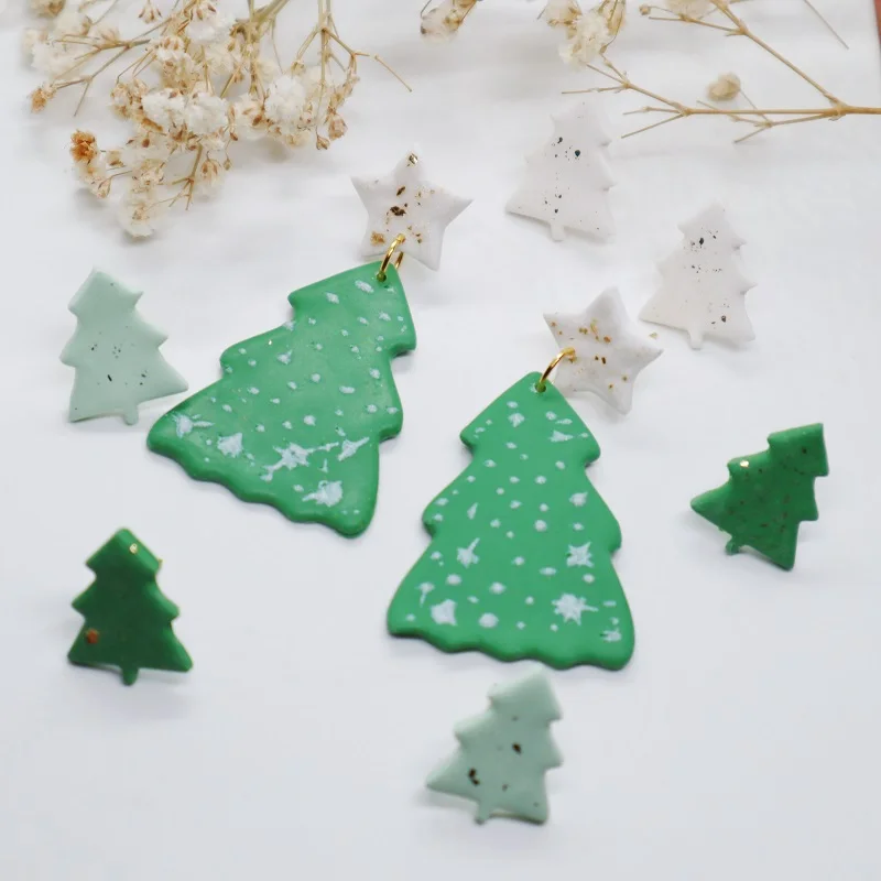 

Christmas Earrings Pumpkin Earring for Women 2023 Thanksgiving Christmas Tree Clay Pendant Earrings Holiday Jewelry Whoelsale