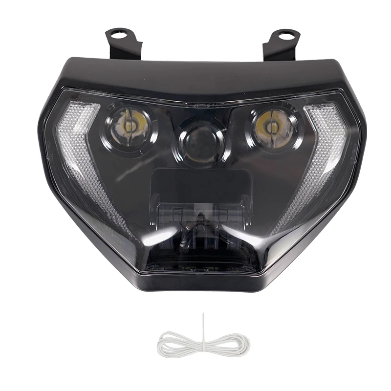 YongJin Модернизированная светодиодная фара в сборе с белым DRL для Yamaha MT09 Аксессуары