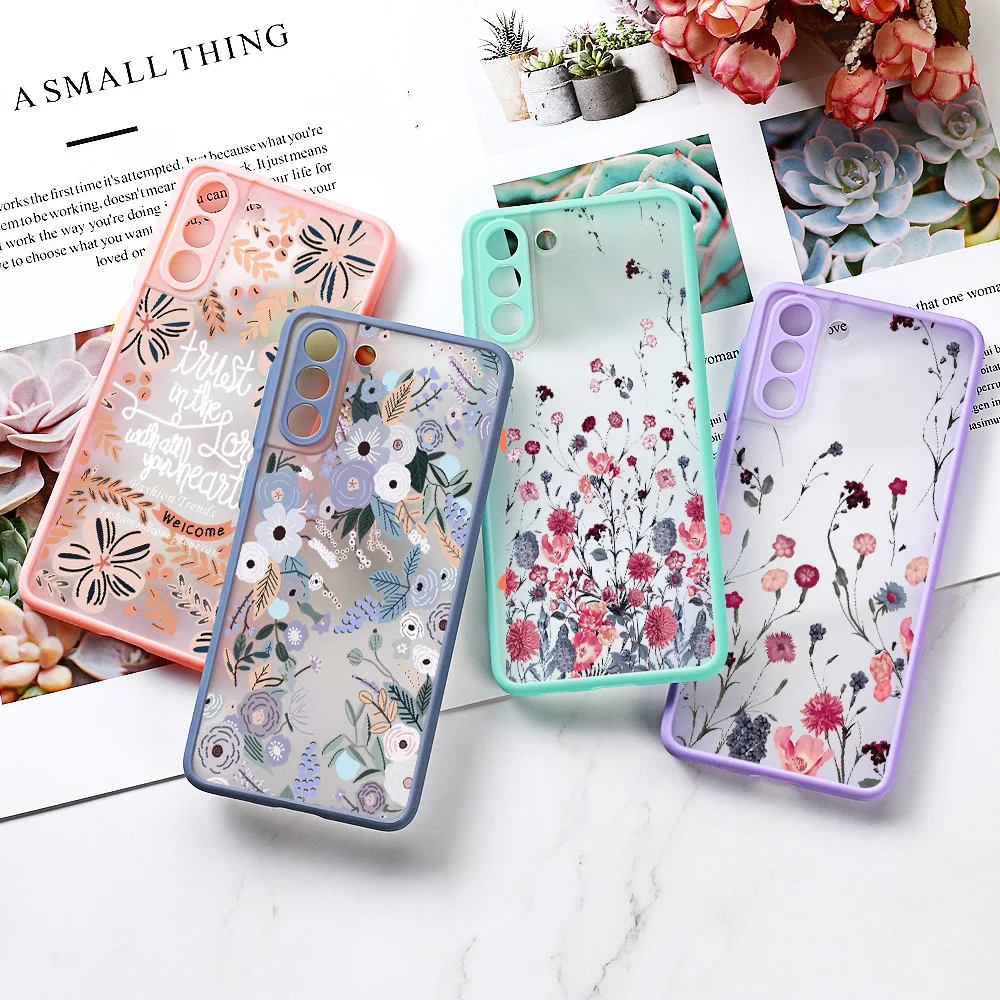 

Flower Shockproof Case For OPPO Reno 4 Pro Realem C21 C25 C12 C11 C17 X7 8 Pro 6 6i 5 5i 5s Case Back Cover Camera Protection