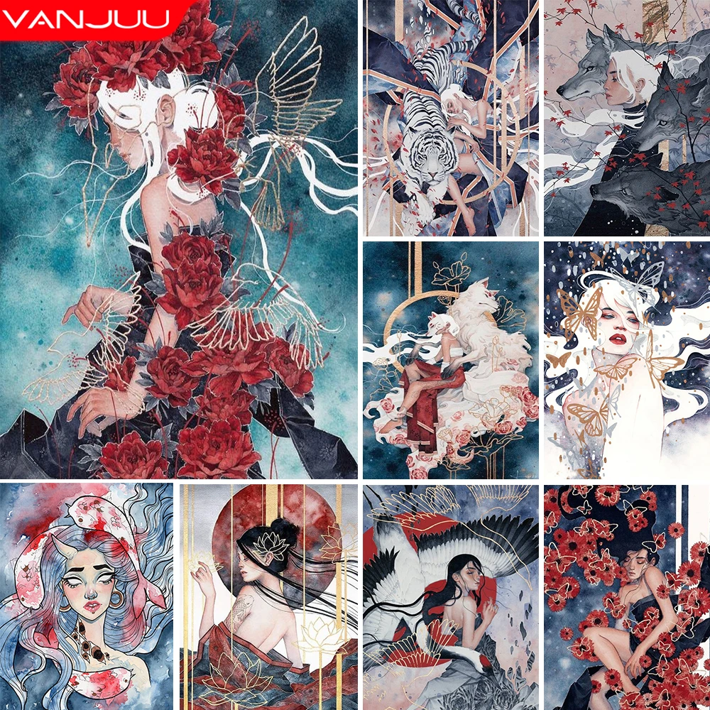 

Full Drill Diamond Painting Anime Diamond Embroidery Cartoon Character Rhinestone Pictures DIY Handicrafts Home Decor