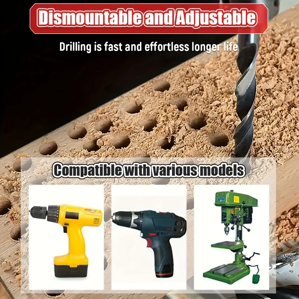 Набор сверл комплект из 4 высокоскоростных стальных зенкеров 3-6 мм с шестигранным