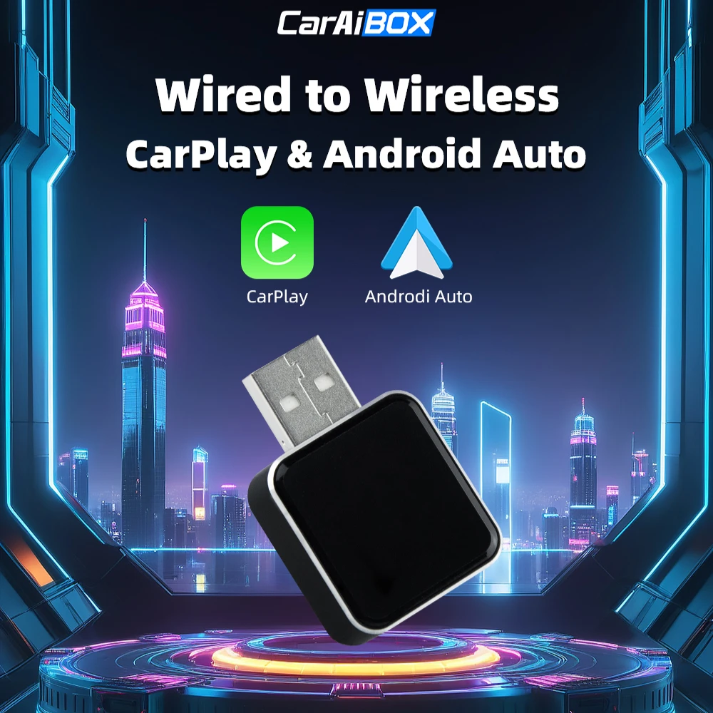 Беспроводной адаптер CarPlay 2 в 1 для Apple iPhone Android проводный к беспроводному Carplay AI Box